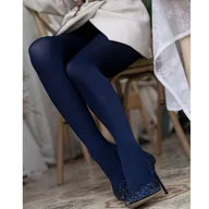 Rajstopy - TEMU Jedna Para Wiosenno-Jesiennych Seksownych Uniwersalnych Rajstop w Kolorze Granatowym, Jednolitych - miniaturka - grafika 1