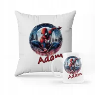 Gadżety dla niej i dla niego - ZESTAW PODUSZKA + KUBEK PREZENT DLA DZIECKA SPIDERMAN SPIDER-MAN + IMIĘ - miniaturka - grafika 1