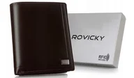 Portfele - Skórzany portfel męski w orientacji pionowej - Rovicky - miniaturka - grafika 1