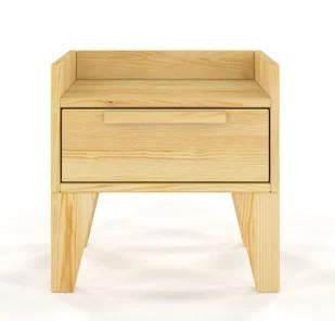Drewniana szafka nocna z szufladą H8-W76 - Szafki nocne - miniaturka - grafika 1
