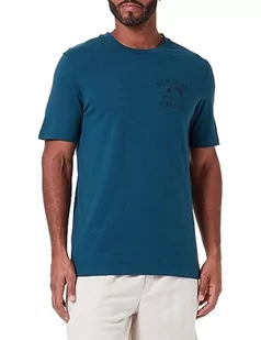 s.Oliver T-shirt męski z krótkim rękawem niebieski zielony M, Niebieski zielony, M - Koszulki męskie - miniaturka - grafika 1