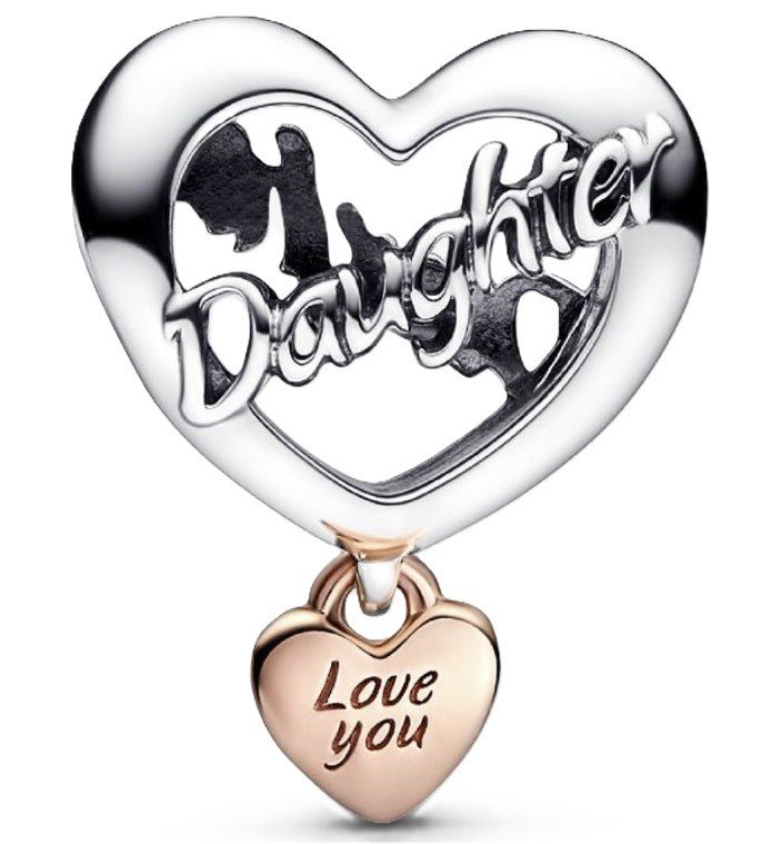 Charms Pandora 782327C00 Serce „Kocham Cię, Córko”