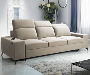 Sofa BARTINO Funkcja spania, regulowane zagłówki, USB Kolor do wyboru - Sofy i kanapy - miniaturka - grafika 1