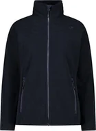 Kurtki damskie - CMP Knit Tech damska kurtka polarowa Black Blue 50 - miniaturka - grafika 1