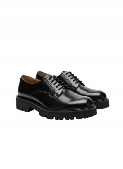 TED BAKER CZARNE LAKIEROWANE PÓŁBUTY Z GRUBĄ PODESZWĄ 40 3DA