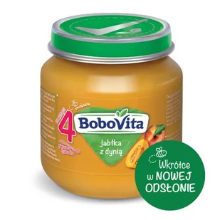 Nutricia BOBOVITA Jabłko z dynią po 4 m-cu 125 g - Desery dla dzieci - miniaturka - grafika 3