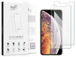 movear 2 szt. Szkło Hartowane 9H Apple iPhone Xs MAX do Etui GLASS mSHIELD 2.5D selfieEdition AIXSMGPM24A002 - Szkła hartowane na telefon - miniaturka - grafika 1