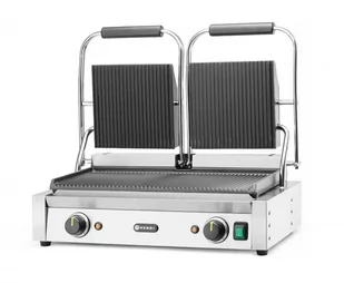 Hendi Grill kontaktowy - podwójny, ryflowany 263709 - Piece, kotły  i płyty grzejne gastronomiczne - miniaturka - grafika 1