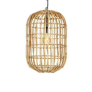 QAZQA Wiejska lampa wisząca bambusowa 53 cm - Canna - Lampy sufitowe - miniaturka - grafika 1