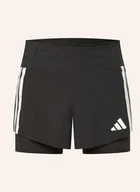 Spodenki damskie - Adidas Szorty Do Biegania 2 W 1 Adizero Running 2-In-1 Gel Pocket schwarz - miniaturka - grafika 1