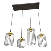 Lampy sufitowe - Lampa wisząca Emibi VANDER 4 BL GOLD - miniaturka - grafika 1