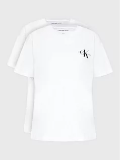 Koszulki i topy damskie - Calvin Klein Jeans Plus Komplet 2 t-shirtów J20J220845 Biały Slim Fit - grafika 1