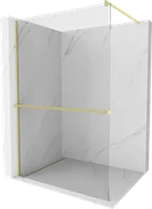 Ścianki i drzwi prysznicowe - Mexen Kioto+ ścianka prysznicowa z półką Walk-in 105 x 200 cm, transparent, złota szczotkowana - 800-105-121-55-00 - miniaturka - grafika 1