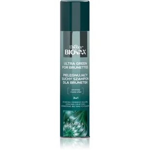 BIOVAX GLAMOUR ULTRA GREEN FOR BRUNETTES SUCHY SZAMPON DO WŁOSÓW 200ML - Szampony do włosów - miniaturka - grafika 1
