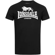 Koszulki męskie - Lonsdale Męski T-shirt St. Erney czarny czarny L 114081 - miniaturka - grafika 1