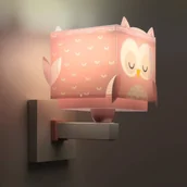 Lampy ścienne - Kinkiet Dalber Mała Sowa z wtyczką, różowy - miniaturka - grafika 1