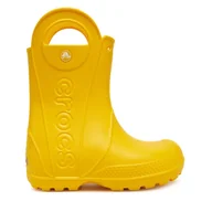 Buty dla chłopców - Kalosze Crocs Handle It Rain Boot K 211052 Żółty - miniaturka - grafika 1