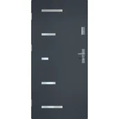 Drzwi zewnętrzne - Drzwi zewnętrzne P55 SPARTA pełne antracyt 90L - miniaturka - grafika 1