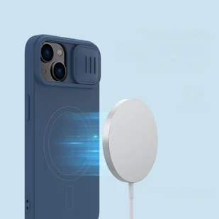 Nillkin CamShield Magnetic Silicone Case etui iPhone 14 Plus magnetyczny MagSafe pokrowiec z osłoną na aparat fioletowy - Etui i futerały do telefonów - miniaturka - grafika 10