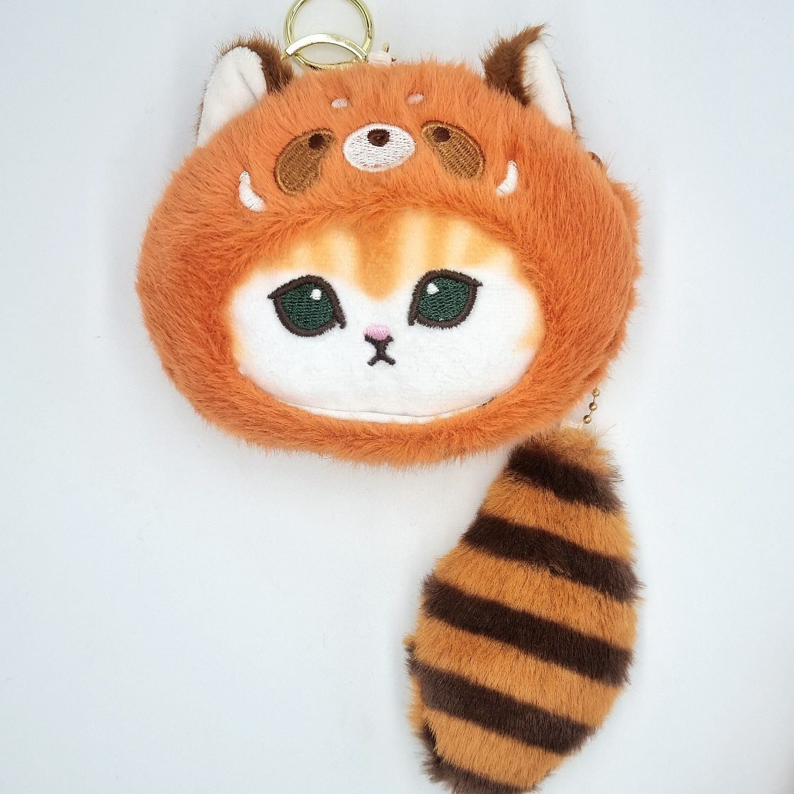 Portfel pluszowy na breloczku kotek mofusand przebrany za pandę