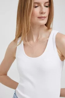 Koszulki sportowe damskie - Pepe Jeans top damski kolor biały - grafika 1