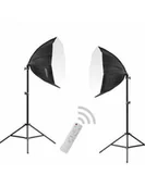 Lampy studyjne - Zestaw 2 lamp SOFTBOX octa 90 300W LED - miniaturka - grafika 1
