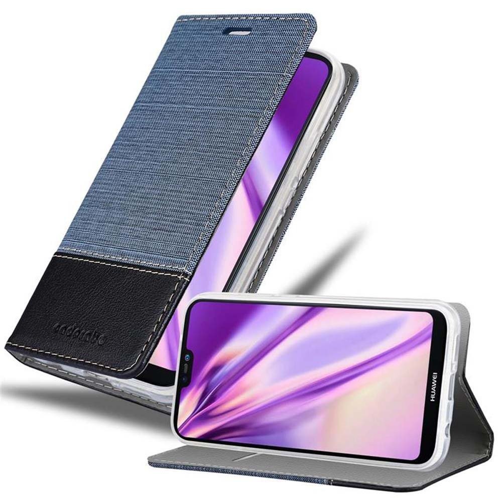 Etui Cadorabo do Huawei P20 LITE 2018 / NOVA 3E etui ochronne w kolorze niebieskim etui na telefon komórkowy pokrowiec na książkę