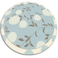 Dywany - Modny winylowy dywan okrągły duże pąki fi60 cm - miniaturka - grafika 1
