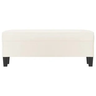 Lumarko Ławka, kremowa, 100x35x41 cm, tapicerowana sztuczną skórą - Ławki do przedpokoju - miniaturka - grafika 4