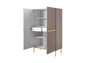 Kredens Nicole - antyczny róż MDF / złote nóżki - Kredensy - miniaturka - grafika 2