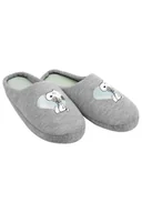 Kapcie damskie - United Labels The Peanuts Kapcie damskie Snoopy - Kapcie z sercem Szare 39-40 - miniaturka - grafika 1