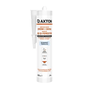 Silikon Drzwi i Okna bezbarwny 280 ml Axton - Silikony - miniaturka - grafika 1