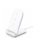 Ładowarki do telefonów - aukey Ładowarka bezprzewodowa LC-A2 2w1 Qi 10W USB-C Biała - miniaturka - grafika 1