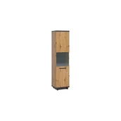 Witryny - Witryna IN-11 Dąb Artisan / Czarny Ines GIB Meble Dąb Artisan, Czarny - miniaturka - grafika 1