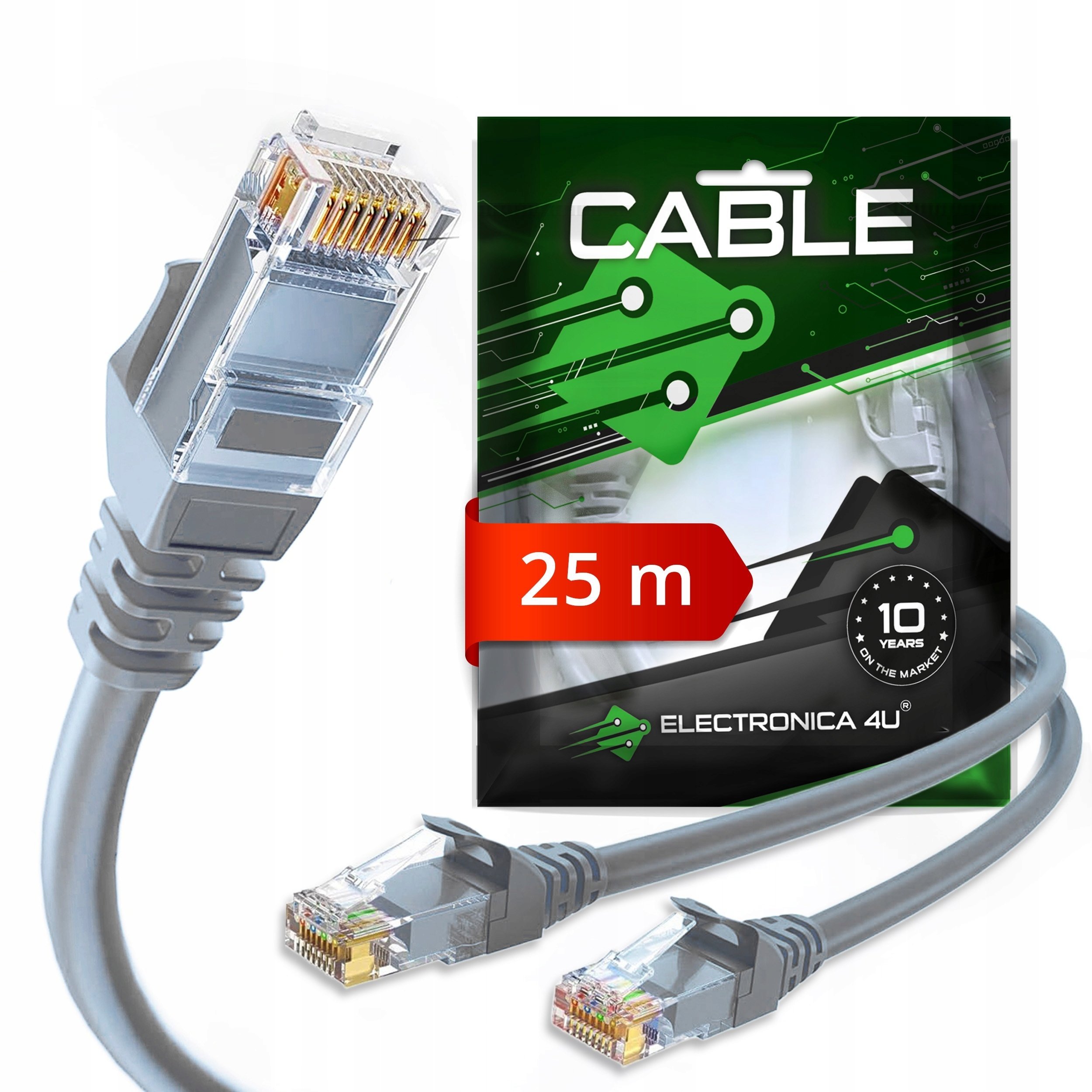 Eaton Powerware Eaton Kabel sieciowy Ethernet RJ45 UTP Cat6 kat 6 AWG26 1Gb/s 1000 Mb/s 25m