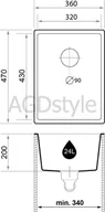 Zlewozmywaki - BRANDE SOLAR SLIM 360-40 BEIGE (beżowy) - miniaturka - grafika 1