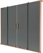 Parawany nawannowe - Mexen Velar L Duo parawan nawannowy 2-skrzydłowy rozsuwany 200 x 150 cm, grafit, miedź szczotkowana - 896-200-003-42-65 - miniaturka - grafika 1