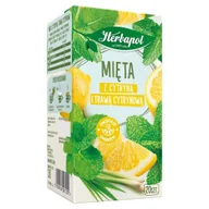 Herbata - Herbapol Herbatka ziołowo-owocowa mięta z cytryną i trawą cytrynową 30 g (20 x 1,5 g) - miniaturka - grafika 1