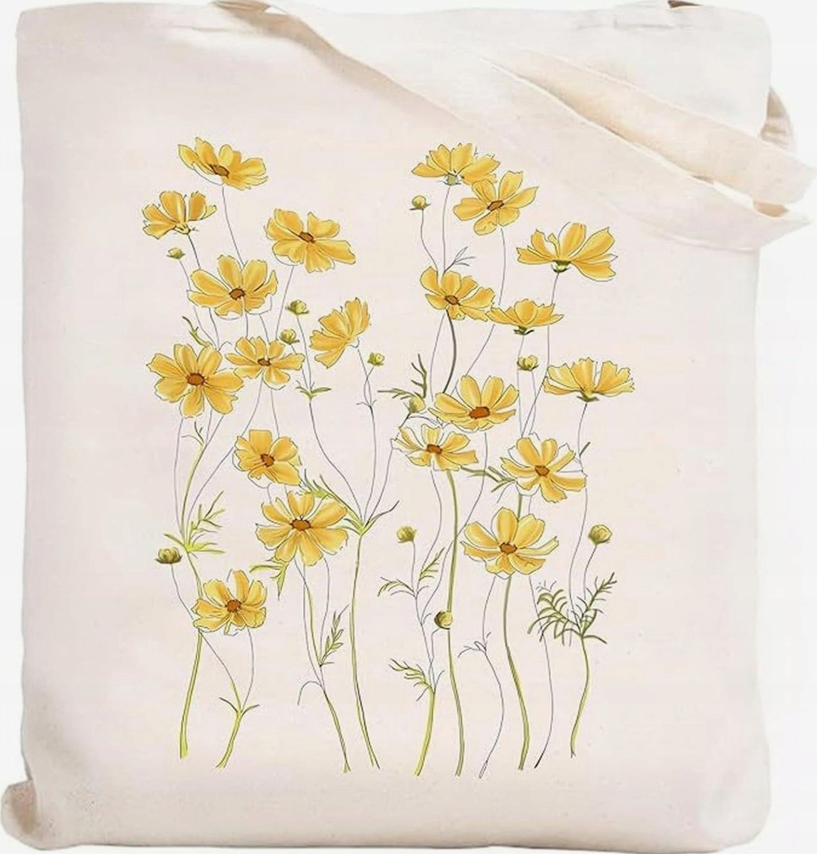 TORBA PŁÓCIENNA BIAŁA 34X39CM JUTOWA NADRUK SKŁADANA NA ZAKUPY