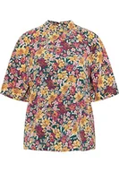 Bluzki damskie - usha Damska bluzka z krótkim rękawem, zielona, wielokolorowa, XXL - miniaturka - grafika 1