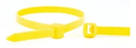 Inne mocowania - WKK 110194471 opaska kablowa Zwalniana opaska kablowa Plastik, Poliamidowy Żółty 100 szt. - miniaturka - grafika 1
