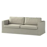 Pokrowce na meble - Dekoria pl pl Pokrowiec na sofę Karlstad 3-osobową nierozkładaną długi szaro-beżowy szenil 204 x 89 x 66 cm City 616-704-80 - miniaturka - grafika 1