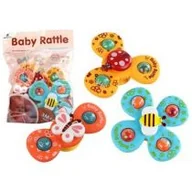 Zabawki sensoryczne - Zabawka sensoryczna spinnery z przyssawką Leantoys - miniaturka - grafika 1