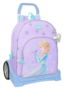 Safta FROZEN SPIRIT Plecak szkolny 180, ergonomiczny plecy, z wózkiem Evolution, idealny dla dzieci w różnym wieku, wygodny i wszechstronny, jakość i wytrzymałość, 33 x 14 x 42 cm, fioletowy, M - Plecaki szkolne i tornistry - miniaturka - grafika 1