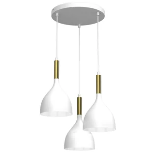 Biało-złota lampa wisząca, do każdego wnętrza LX 3898 z serii NOAK - Lampy sufitowe - miniaturka - grafika 1
