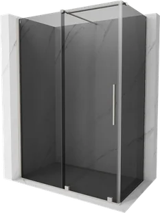 Mexen Velar kabina prysznicowa rozsuwana 160x80 cm, grafit, nikiel szczotkowany - 871-160-080-41-97 - Kabiny prysznicowe - miniaturka - grafika 1