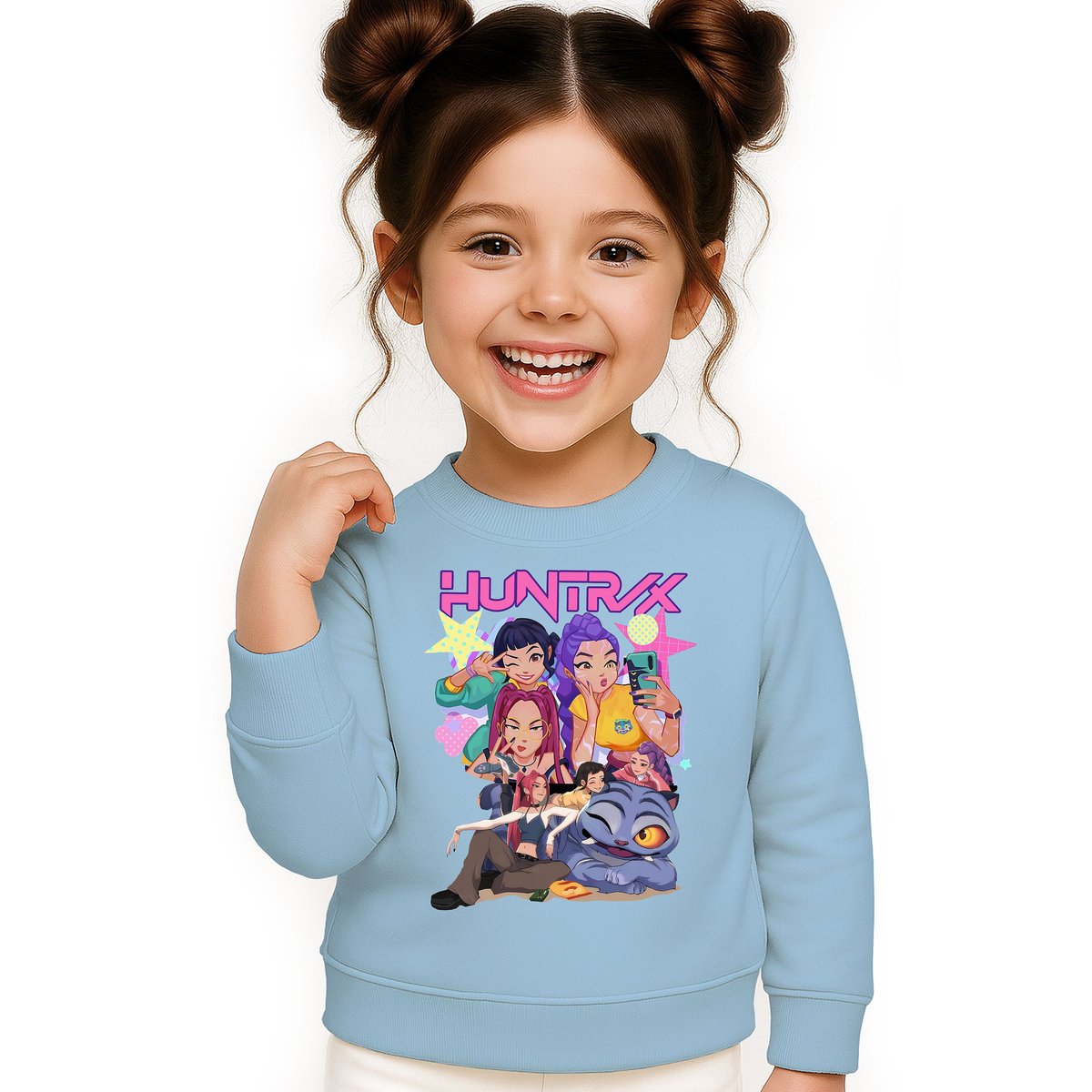 BLUZA DZIECIĘCA KPOP DEMON HUNTERS HUNTRIX 104 BAWEŁNIANA JAKOŚĆ