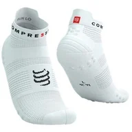 Skarpetki i podkolanówki sportowe - COMPRESSPORT Skarpety ProRacing Socks V4 RUN LOW White/Black - miniaturka - grafika 1