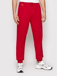 Lacoste Spodnie dresowe 3H7459 Czerwony Regular Fit - Spodnie sportowe męskie - miniaturka - grafika 1