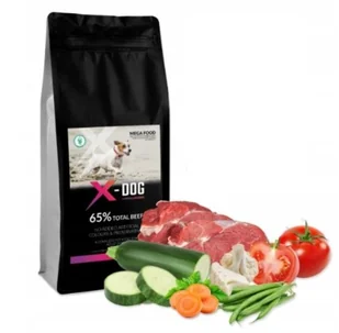 X-DOG MEGA FOOD ADULT M/L WOŁOWINA ANGUS 12KG - Sucha karma dla psów - miniaturka - grafika 1